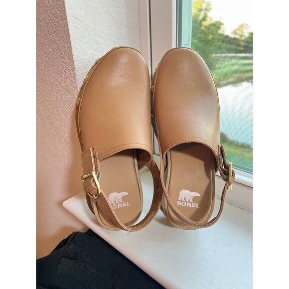 Sorel Roam’n Clog RVT Women’s Shoes NWOB in Tawny Tan and Wood Color Size 6 - Picture 6 of 12